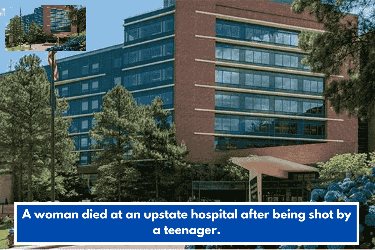 A woman died at an upstate hospital after being shot by a teenager.