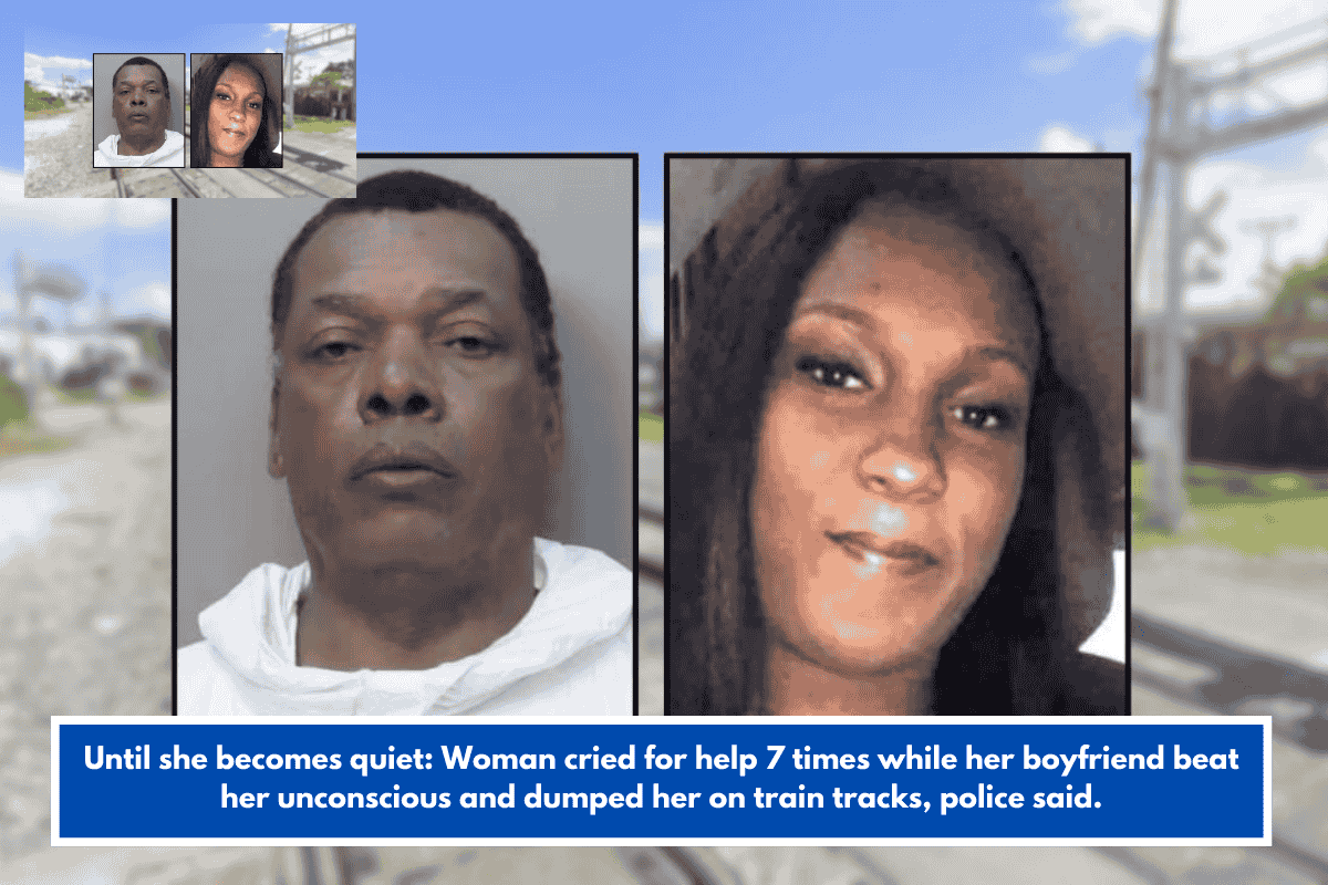 Until she becomes quiet: Woman cried for help 7 times while her boyfriend beat her unconscious and dumped her on train tracks, police said.