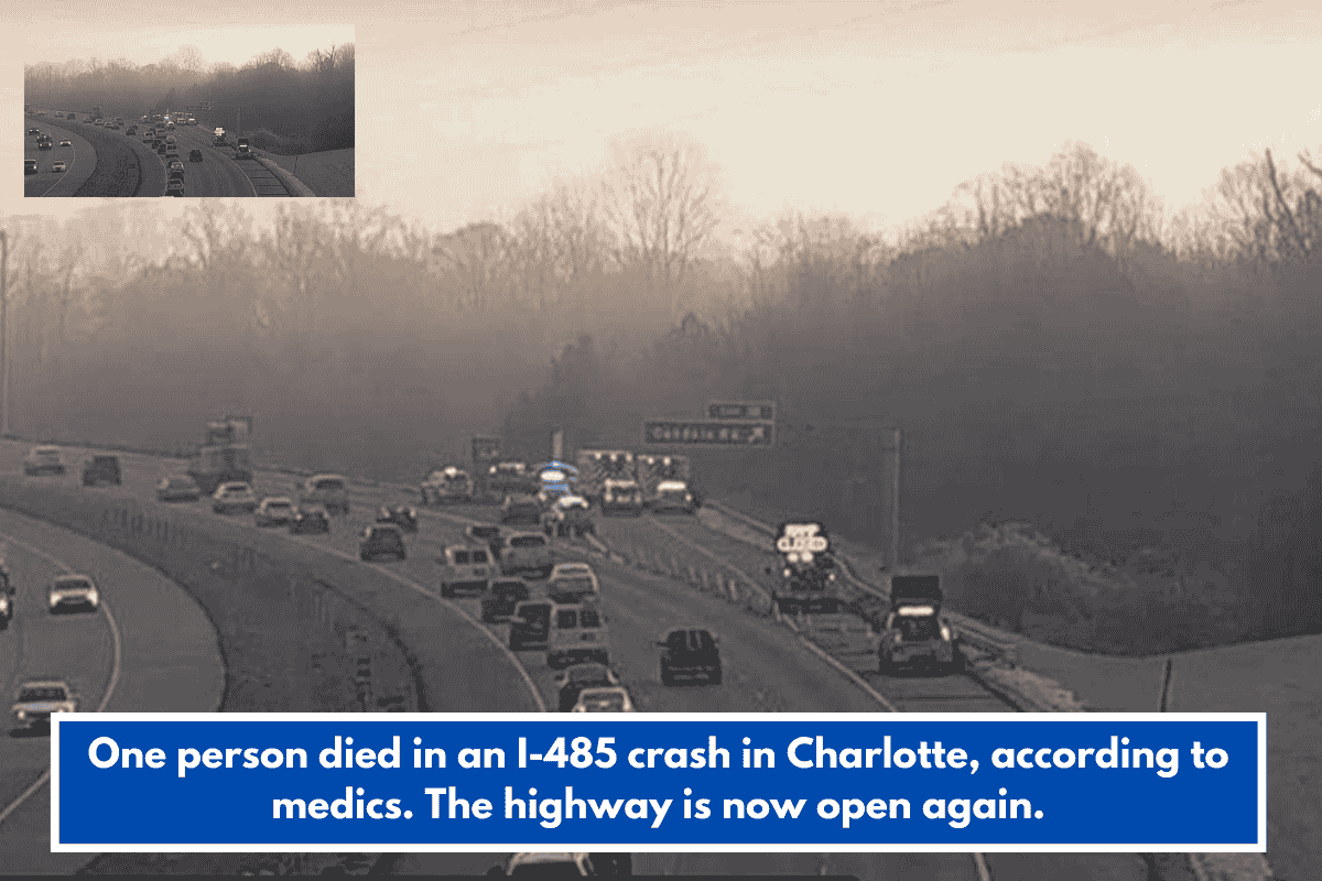 One person died in an I-485 crash in Charlotte, according to medics. The highway is now open again.