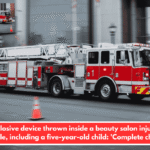 An explosive device thrown inside a beauty salon injures six people, including a five-year-old child: 'Complete chaos'