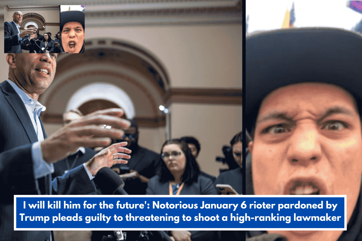 I will kill him for the future': Notorious January 6 rioter pardoned by Trump pleads guilty to threatening to shoot a high-ranking lawmaker