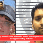 Police say a man lured a woman he met on a dating site and stabbed her approximately 30 times.