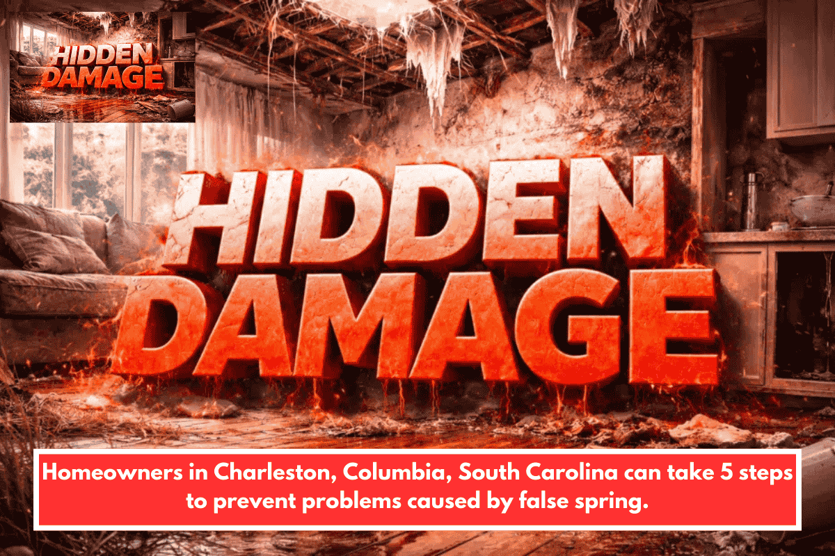 Homeowners in Charleston, Columbia, South Carolina can take 5 steps to prevent problems caused by false spring.