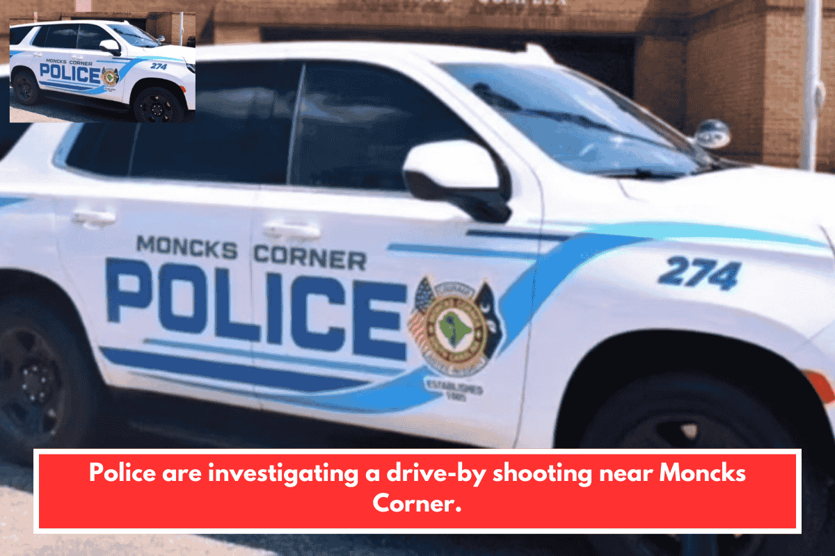Police are investigating a drive-by shooting near Moncks Corner.