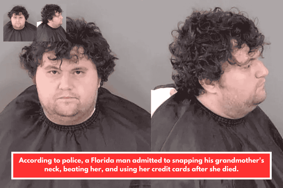 According to police, a Florida man admitted to snapping his grandmother's neck, beating her, and using her credit cards after she died.