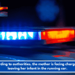 According to authorities, the mother is facing charges for leaving her infant in the running car.