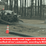 Nexton Parkway deadly crash began with the theft of the DoorDash driver's automobile, according to BCSO.