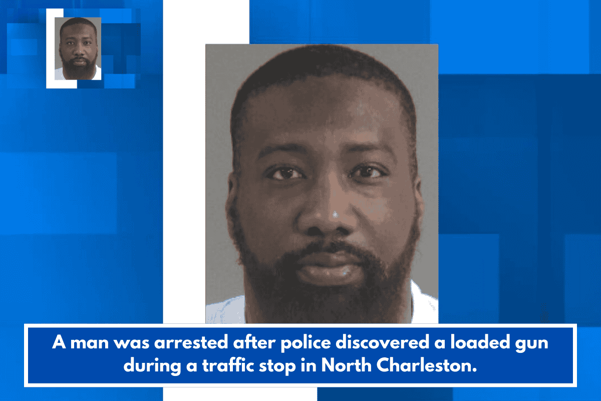 A man was arrested after police discovered a loaded gun during a traffic stop in North Charleston.