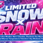 South Carolina Weather Alert: Columbia, Charleston See Above-Normal Rain and Warmer Temperatures Valentine's Day Weekend, Feb 14-18