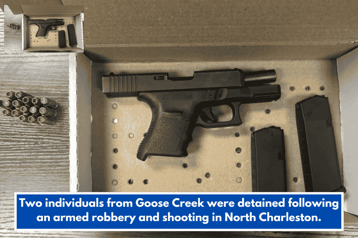 Two individuals from Goose Creek were detained following an armed robbery and shooting in North Charleston.