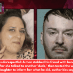 She was disrespectful: A man stabbed his friend with benefits 22 times after she talked to another 'dude,' then texted the woman's daughter to inform her what he did, authorities say.