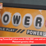 A winning Powerball ticket worth $50,000 was sold at a Mount Pleasant grocery shop