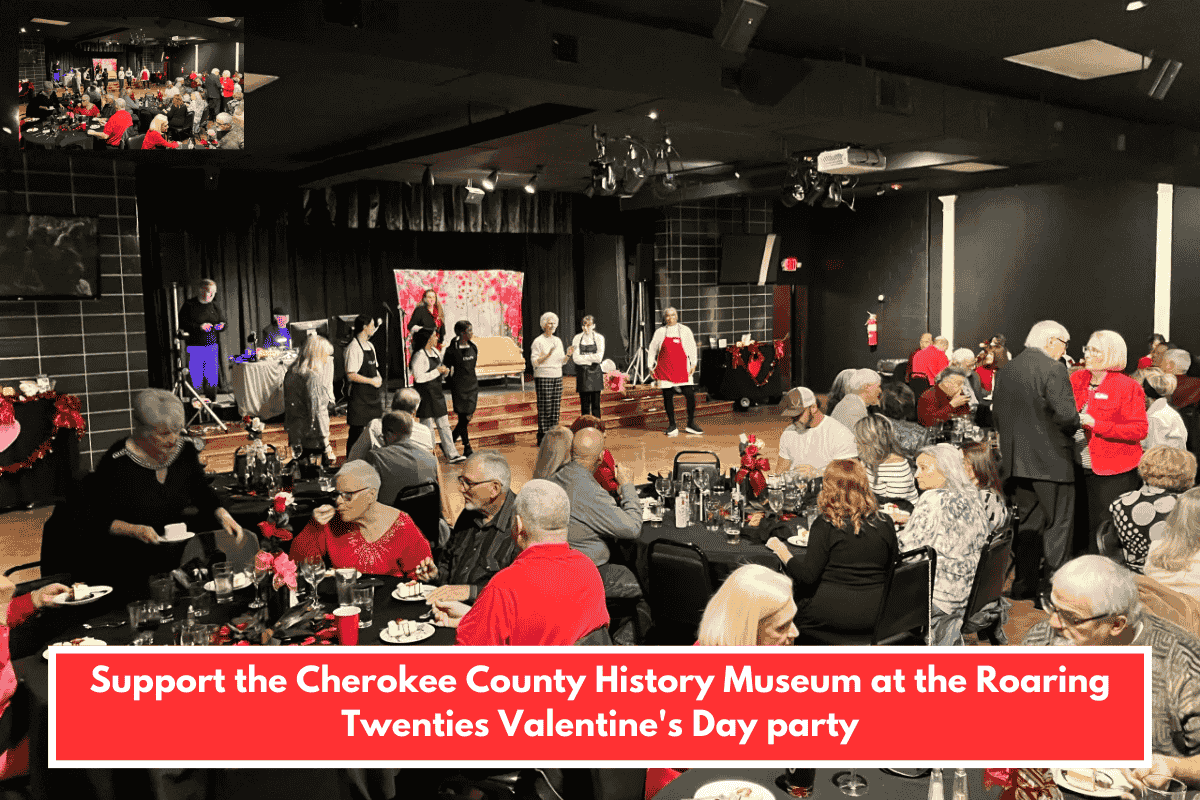 Support the Cherokee County History Museum at the Roaring Twenties Valentine's Day party