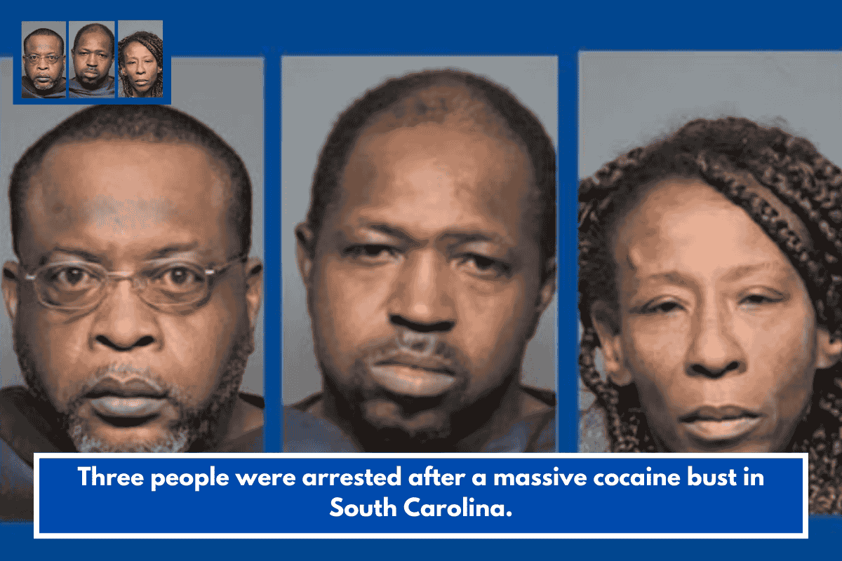 Three people were arrested after a massive cocaine bust in South Carolina.