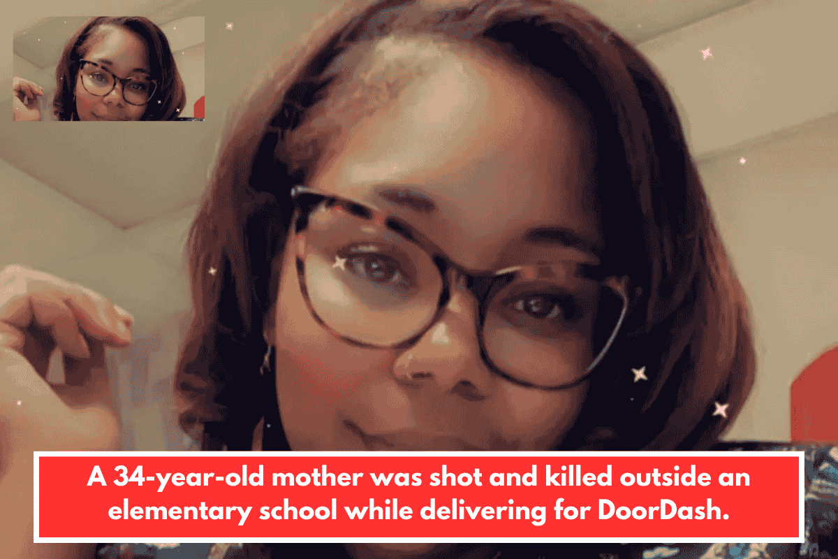 A 34-year-old mother was shot and killed outside an elementary school while delivering for DoorDash.