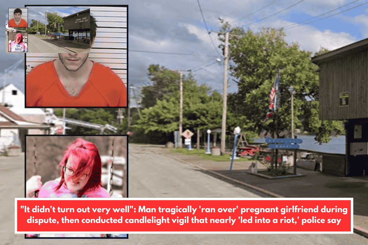 "It didn't turn out very well": Man tragically 'ran over' pregnant girlfriend during dispute, then conducted candlelight vigil that nearly 'led into a riot,' police say