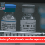Mecklenburg County issued a measles exposure notice.