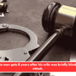 Columbia man gets 8 years after his wife was briefly blinded in an attack.