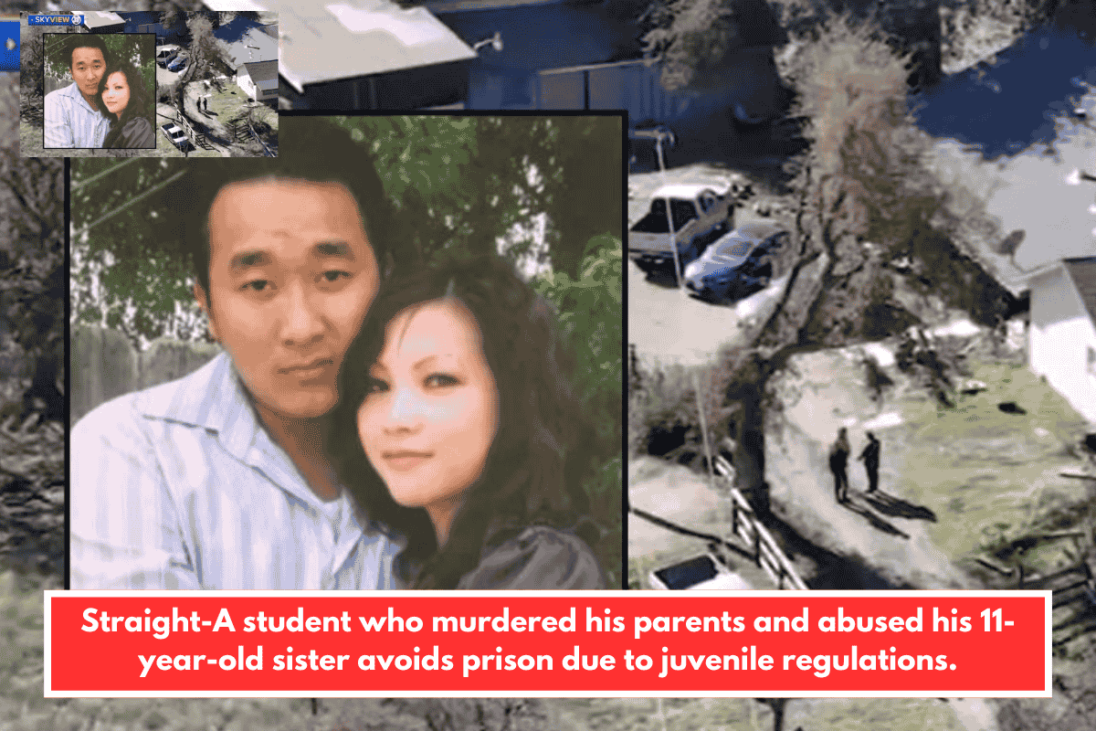 Straight-A student who murdered his parents and abused his 11-year-old sister avoids prison due to juvenile regulations.