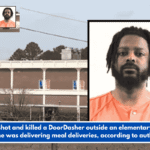 A man shot and killed a DoorDasher outside an elementary school while she was delivering meal deliveries, according to authorities.