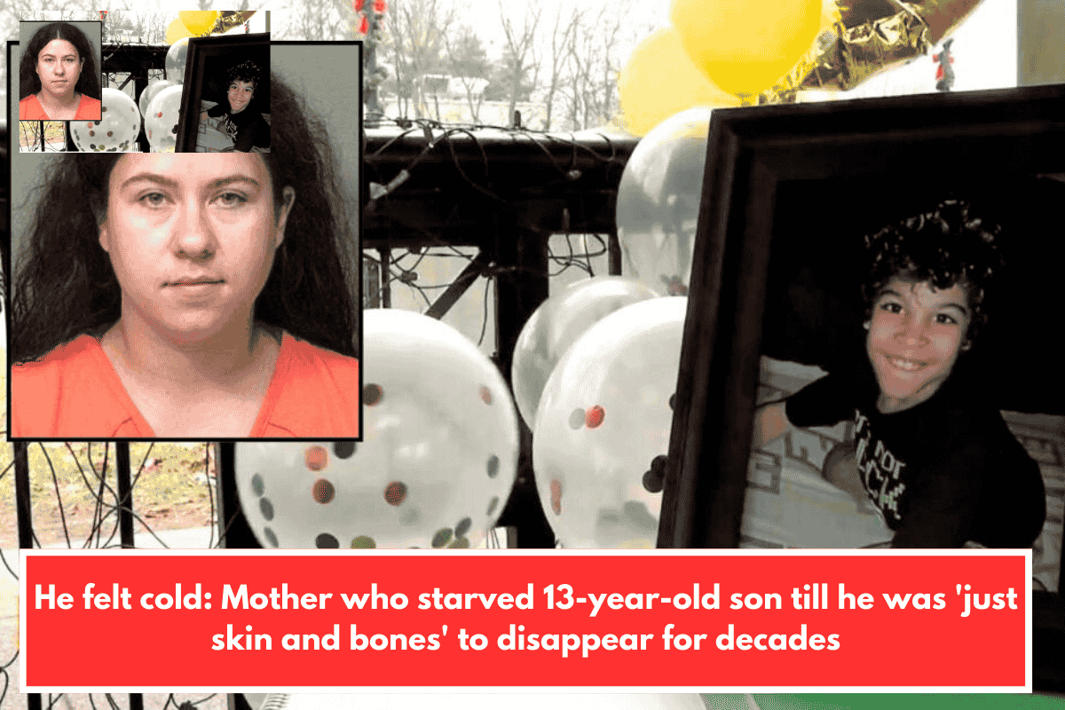 He felt cold: Mother who starved 13-year-old son till he was 'just skin and bones' to disappear for decades