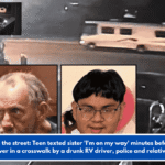 Left him in the street: Teen texted sister 'I'm on my way' minutes before being driven over in a crosswalk by a drunk RV driver, police and relatives said.