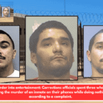 Turn his murder into entertainment: Corrections officials spent three whole minutes documenting the murder of an inmate on their phones while doing nothing to aid, according to a complaint.