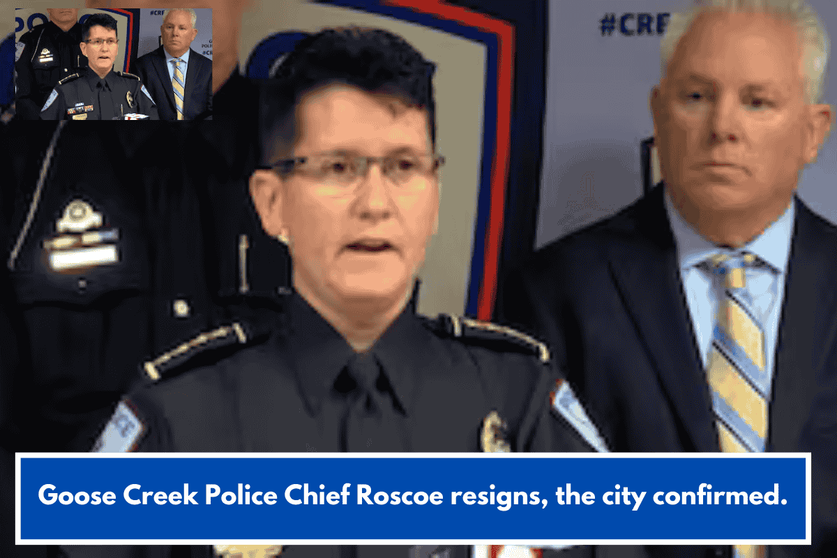 Goose Creek Police Chief Roscoe resigns, the city confirmed.