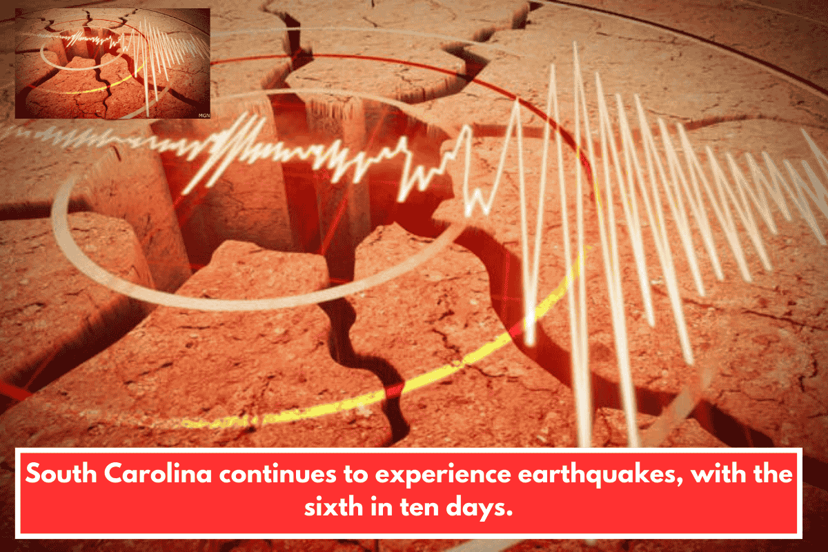 South Carolina continues to experience earthquakes, with the sixth in ten days.