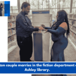 Charleston couple marries in the fiction department of West Ashley library.