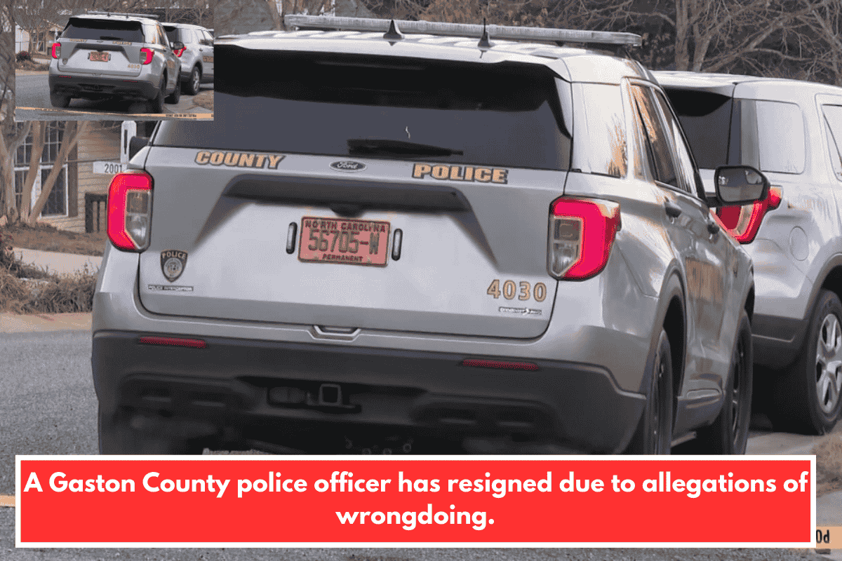 A Gaston County police officer has resigned due to allegations of wrongdoing.