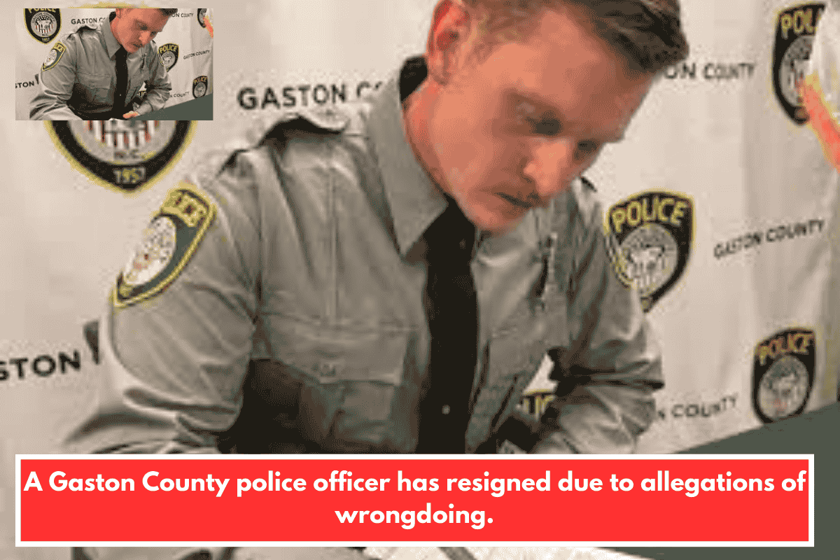 A Gaston County police officer has resigned due to allegations of wrongdoing.