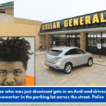 Employee who was just dismissed gets in an Audi and drives over a coworker in the parking lot across the street. Police