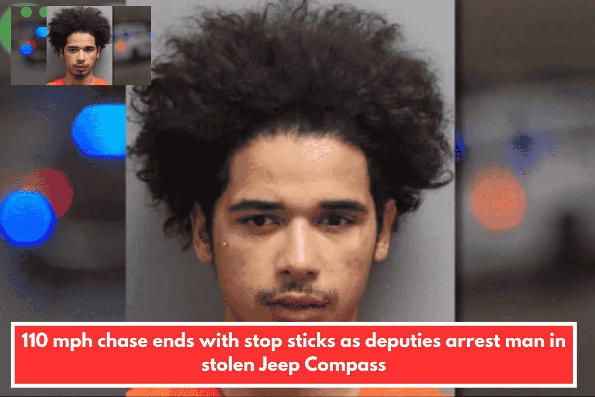 110 mph chase ends with stop sticks as deputies arrest man in stolen Jeep Compass
