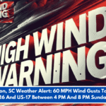 Charleston, SC Weather Alert: 60 MPH Wind Gusts Targeting I-26 And US-17 Between 4 PM And 8 PM Sunday