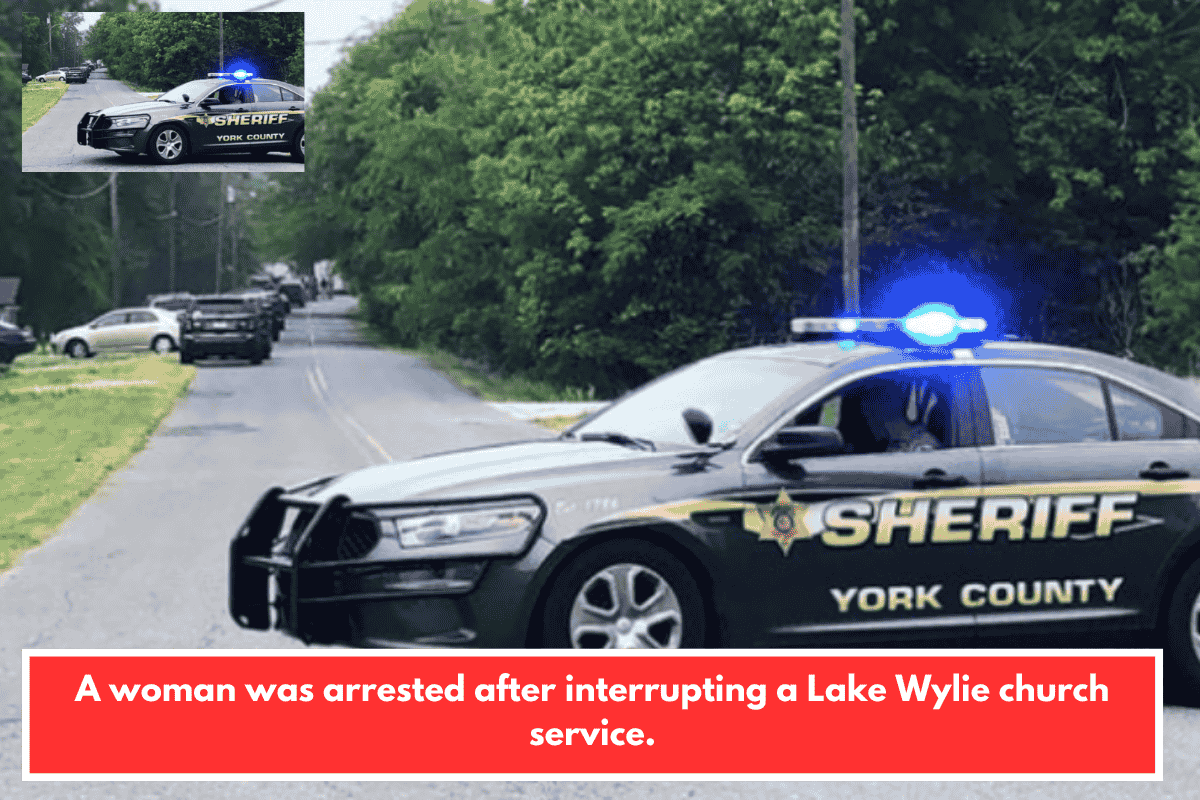 A woman was arrested after interrupting a Lake Wylie church service.