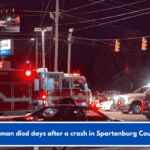 A woman died days after a crash in Spartanburg County.