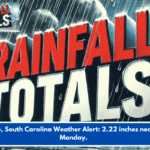Greenville, South Carolina Weather Alert: 2.22 inches near I-85 on Monday.