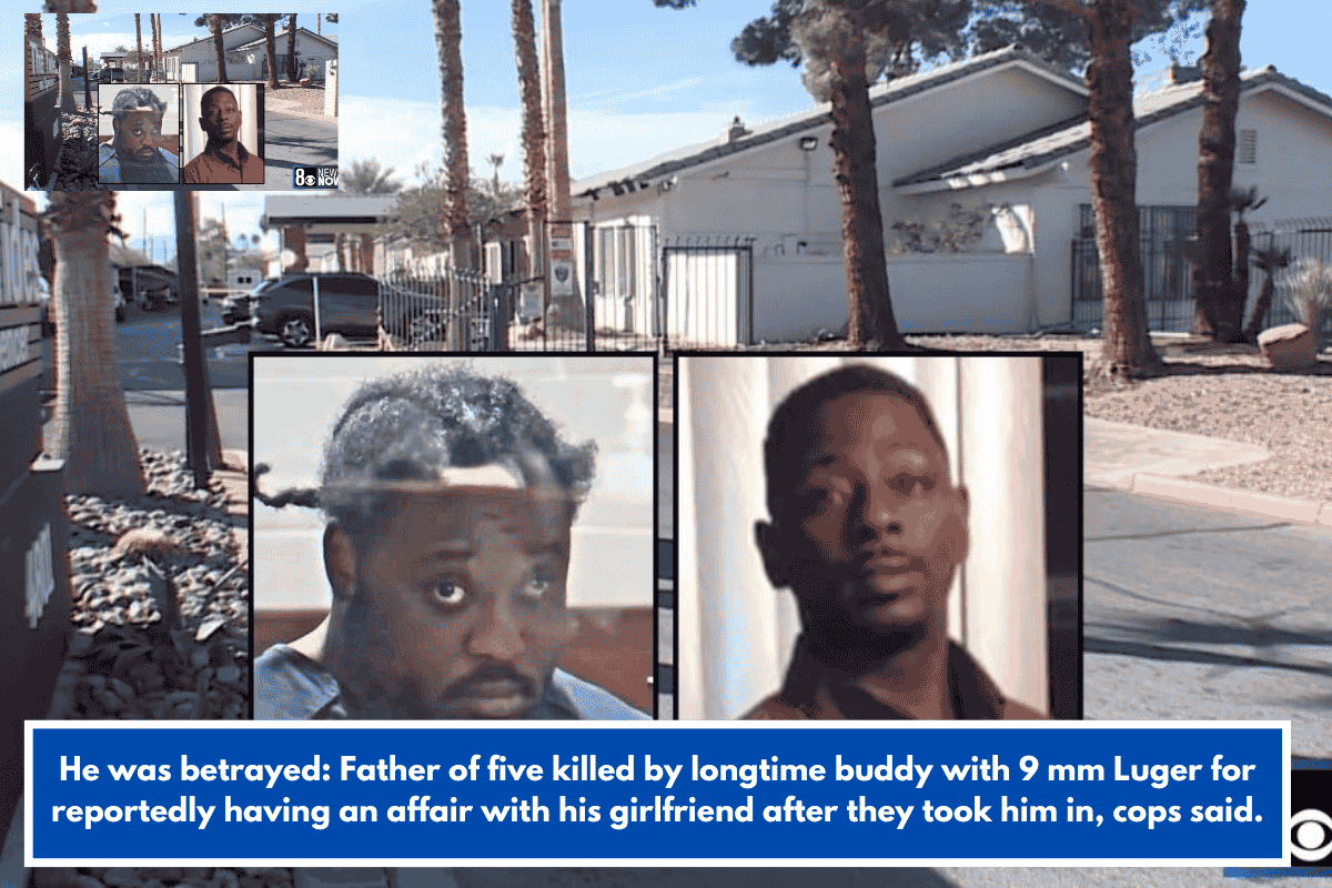 He was betrayed: Father of five killed by longtime buddy with 9 mm Luger for reportedly having an affair with his girlfriend after they took him in, cops said.
