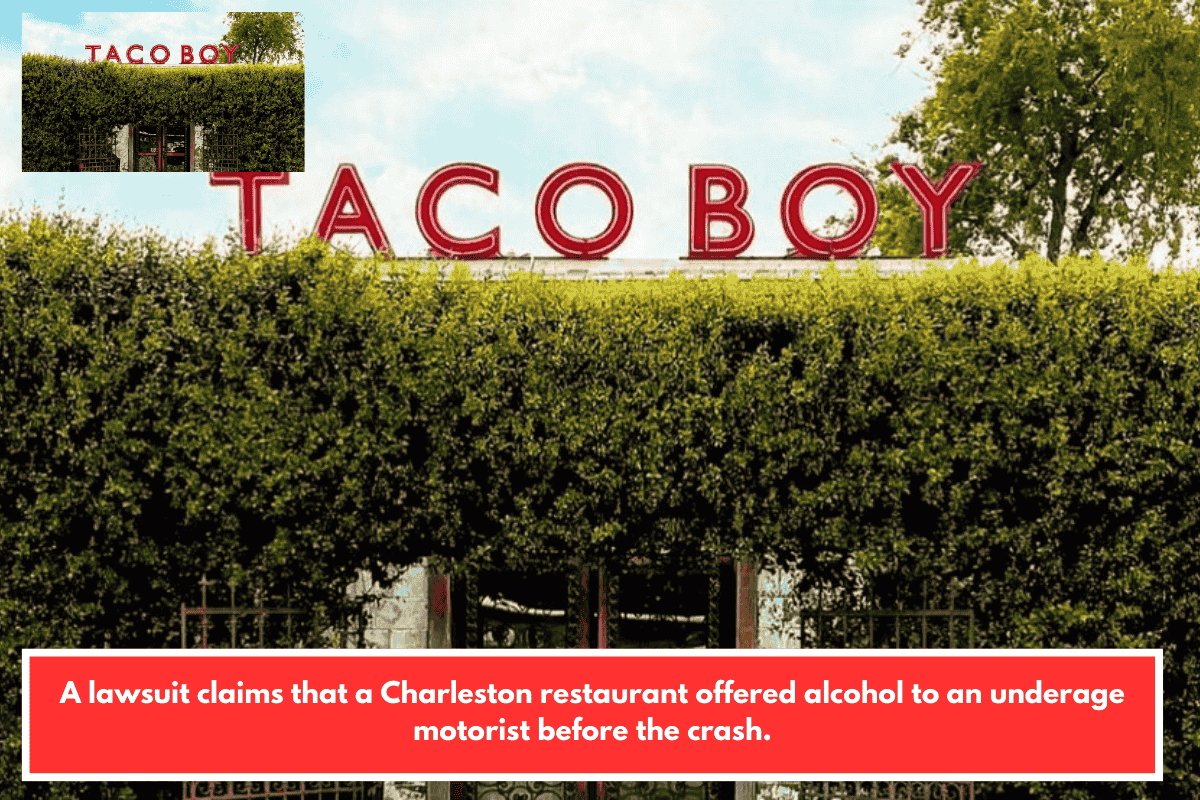 A lawsuit claims that a Charleston restaurant offered alcohol to an underage motorist before the crash.