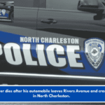 Ejected driver dies after his automobile leaves Rivers Avenue and crashes a tree in North Charleston.