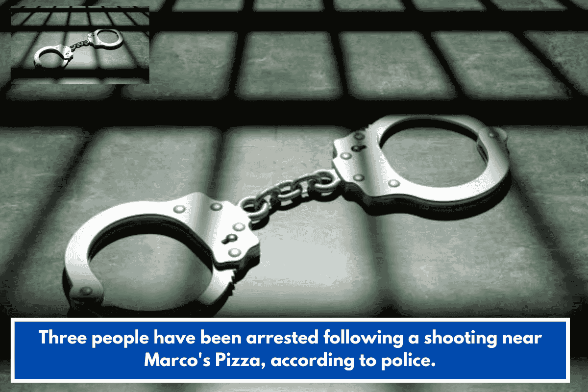 Three people have been arrested following a shooting near Marco's Pizza, according to police.