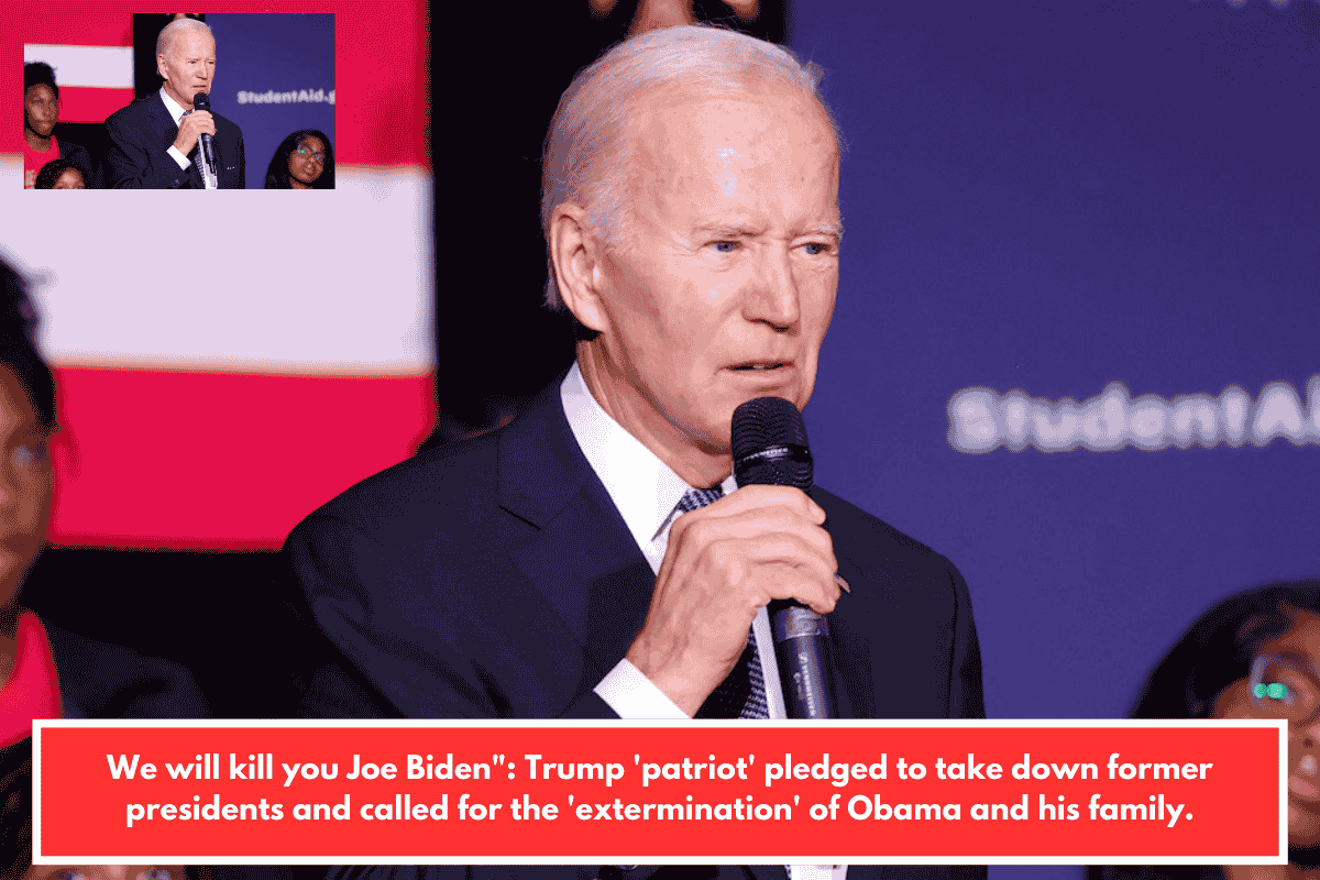 We will kill you Joe Biden": Trump 'patriot' pledged to take down former presidents and called for the 'extermination' of Obama and his family.