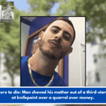 Left her there to die: Man shoved his mother out of a third-story window at knifepoint over a quarrel over money.