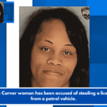 A Moncks Corner woman has been accused of stealing a license plate from a patrol vehicle.