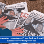 U.K. contemplates removing ex-Prince Andrew from the line of succession over his Epstein ties.