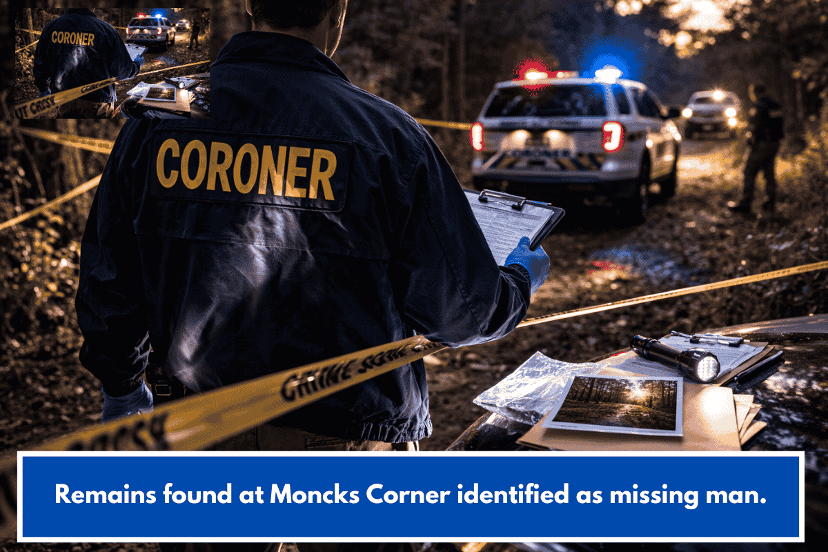 Remains found at Moncks Corner identified as missing man.