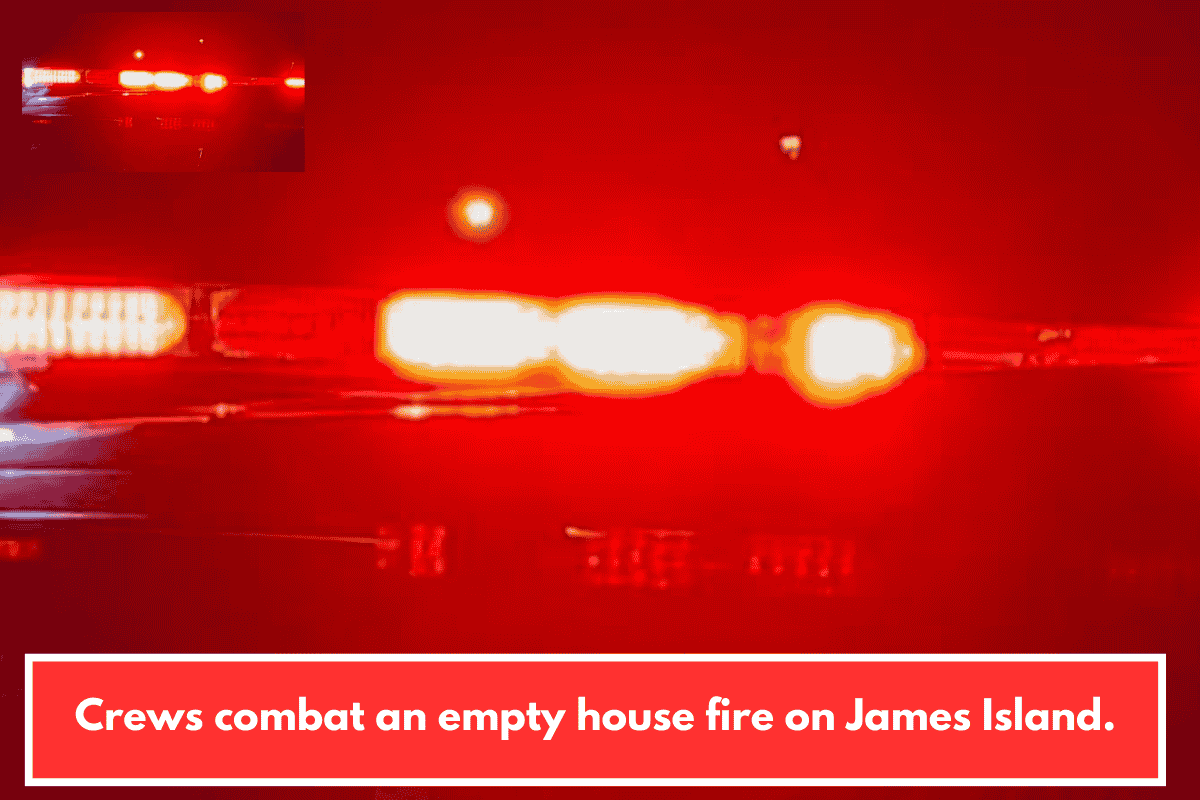 Crews combat an empty house fire on James Island.