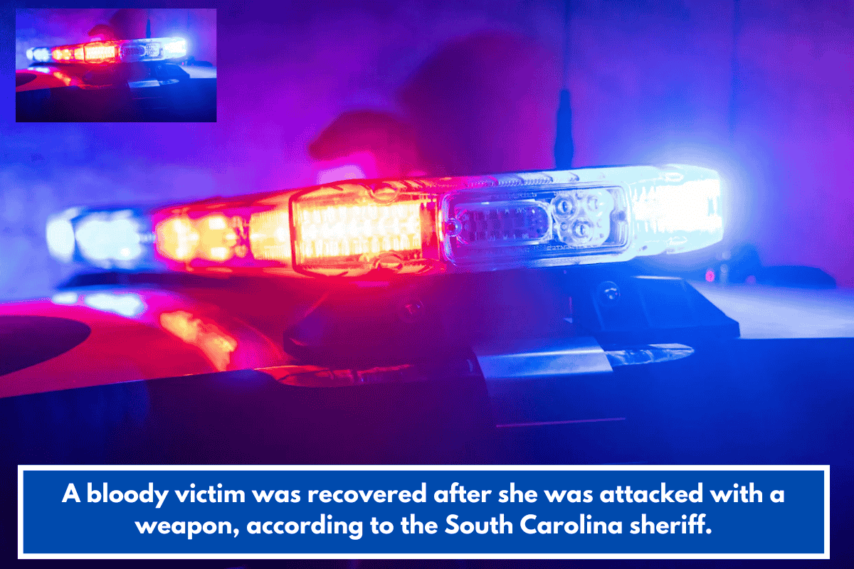 A bloody victim was recovered after she was attacked with a weapon, according to the South Carolina sheriff.