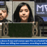 Two bodies down: A man and woman open fire on a hookah lounge that kicked them out, killing two customers, according to authorities.